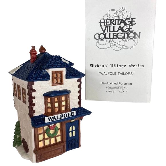 NEW Dept 56 Dickens Snow Village WALPOLE TAILORS Lighted Shop Christmas Building - Picture 14 of 14